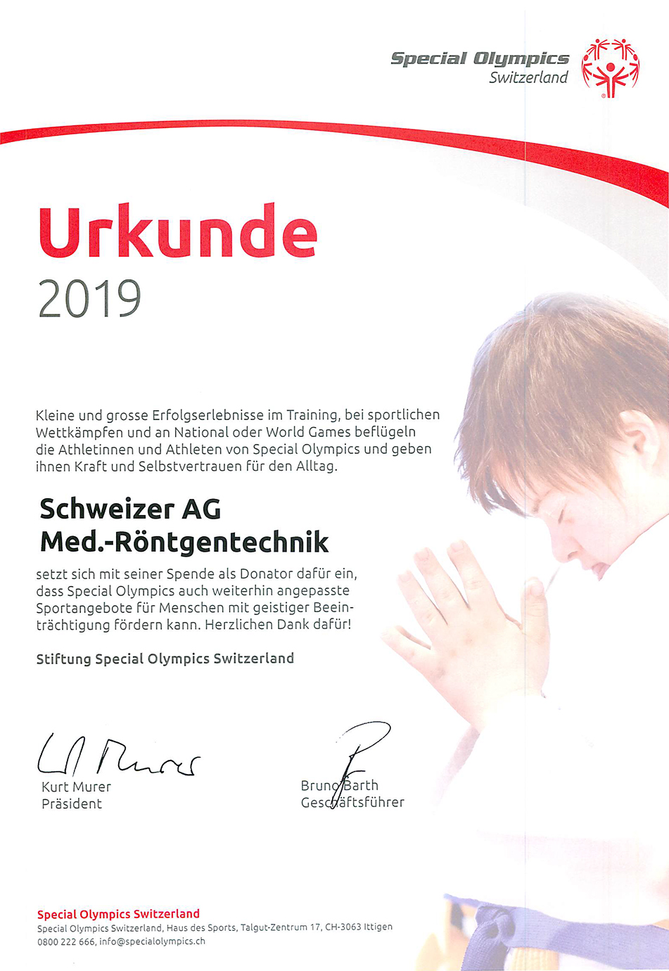 Unser Beitrag an Special Olympics – Schweizer Röntgen